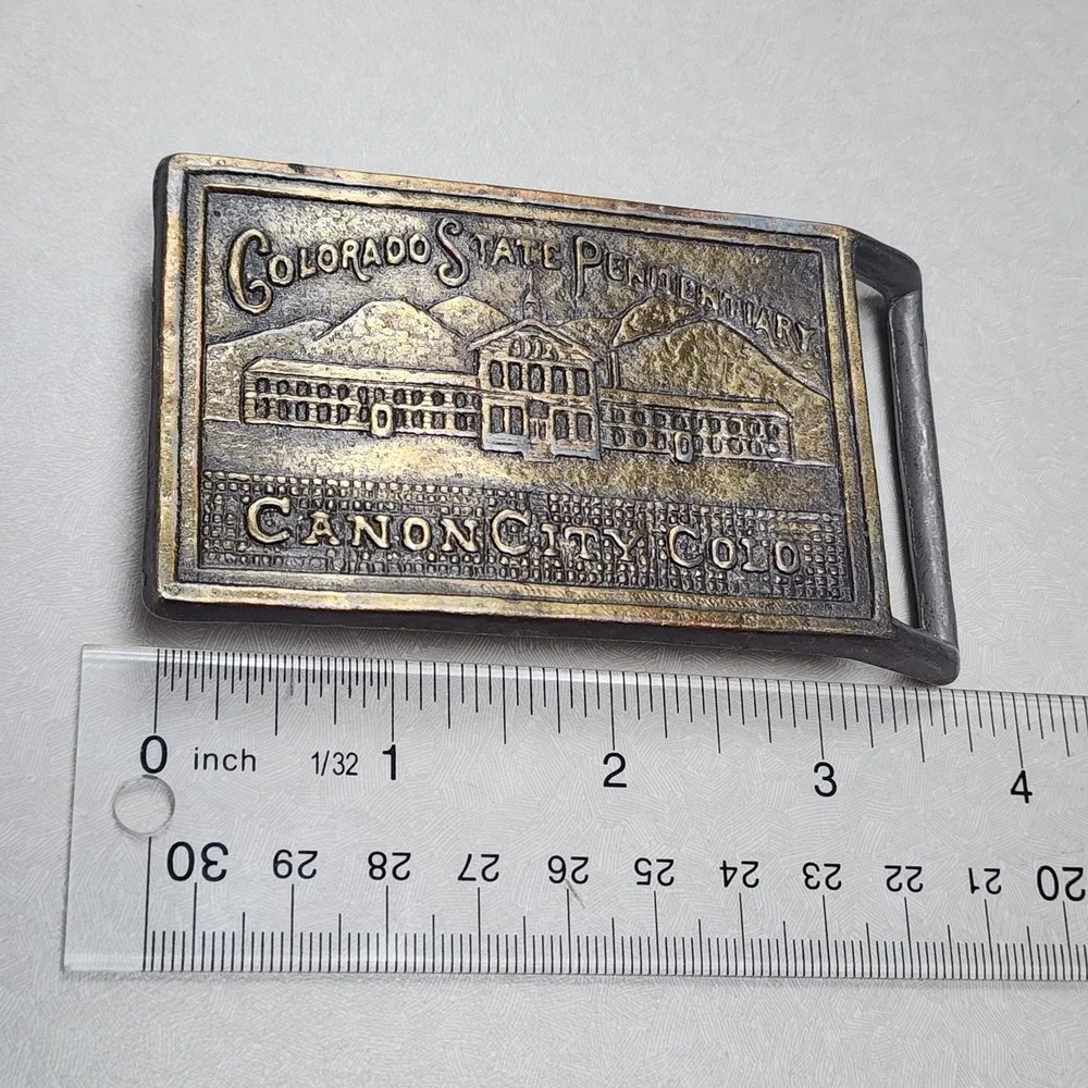 Vintage Colorado State Penitentiary Canon City, Colorado Belt Buckle